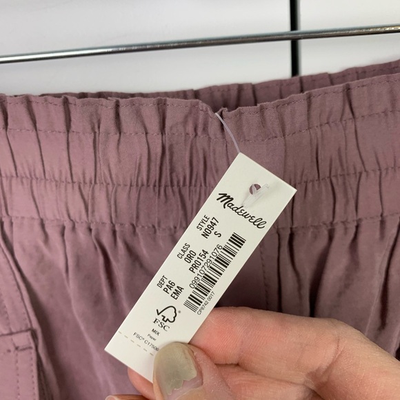 NWT Madewell SMALL Pull On Cargo Shorts Pink Lilac - Picture 2 of 6